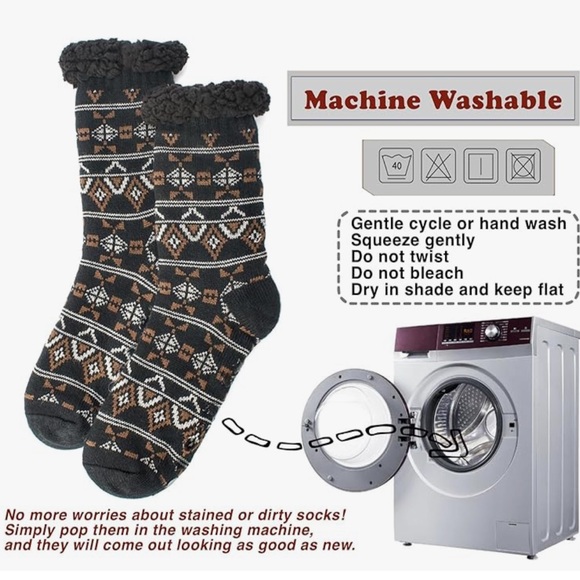 Men’s Sherpa Lined Socks - Picture 5 of 5